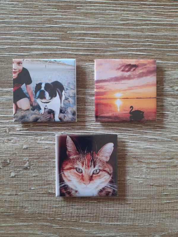 Set á 3 Fotomagneet 5x5cm