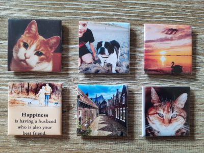 Set á 6 fotomagneten 5x5cm