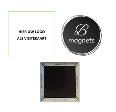 Visitekaart met tekst aan de achterkant, fotomagneet, of als uitnodiging voor een feest of evenement. foto-magneten