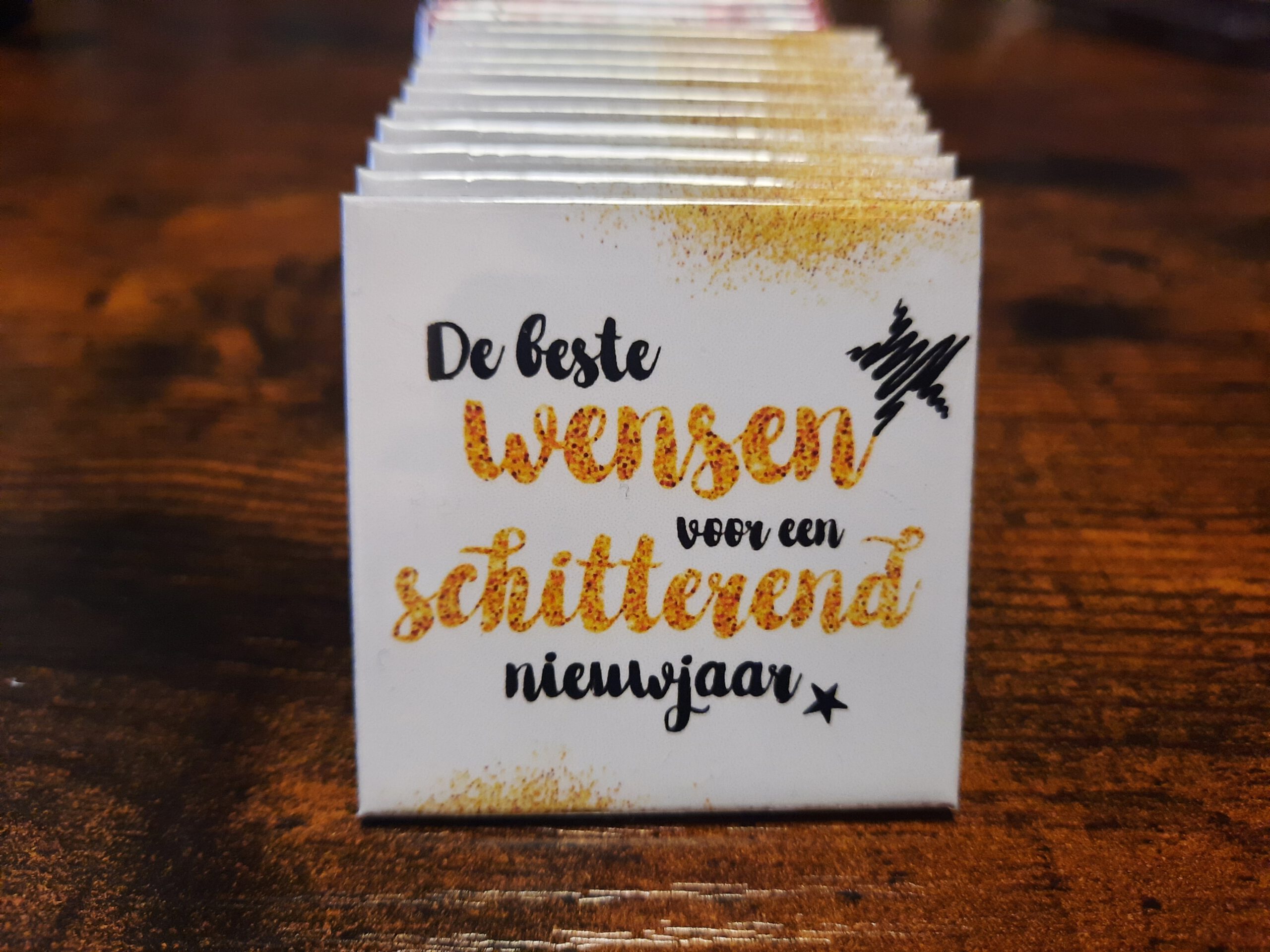 Beste wensen fotomagneet als wenskaartboodschap