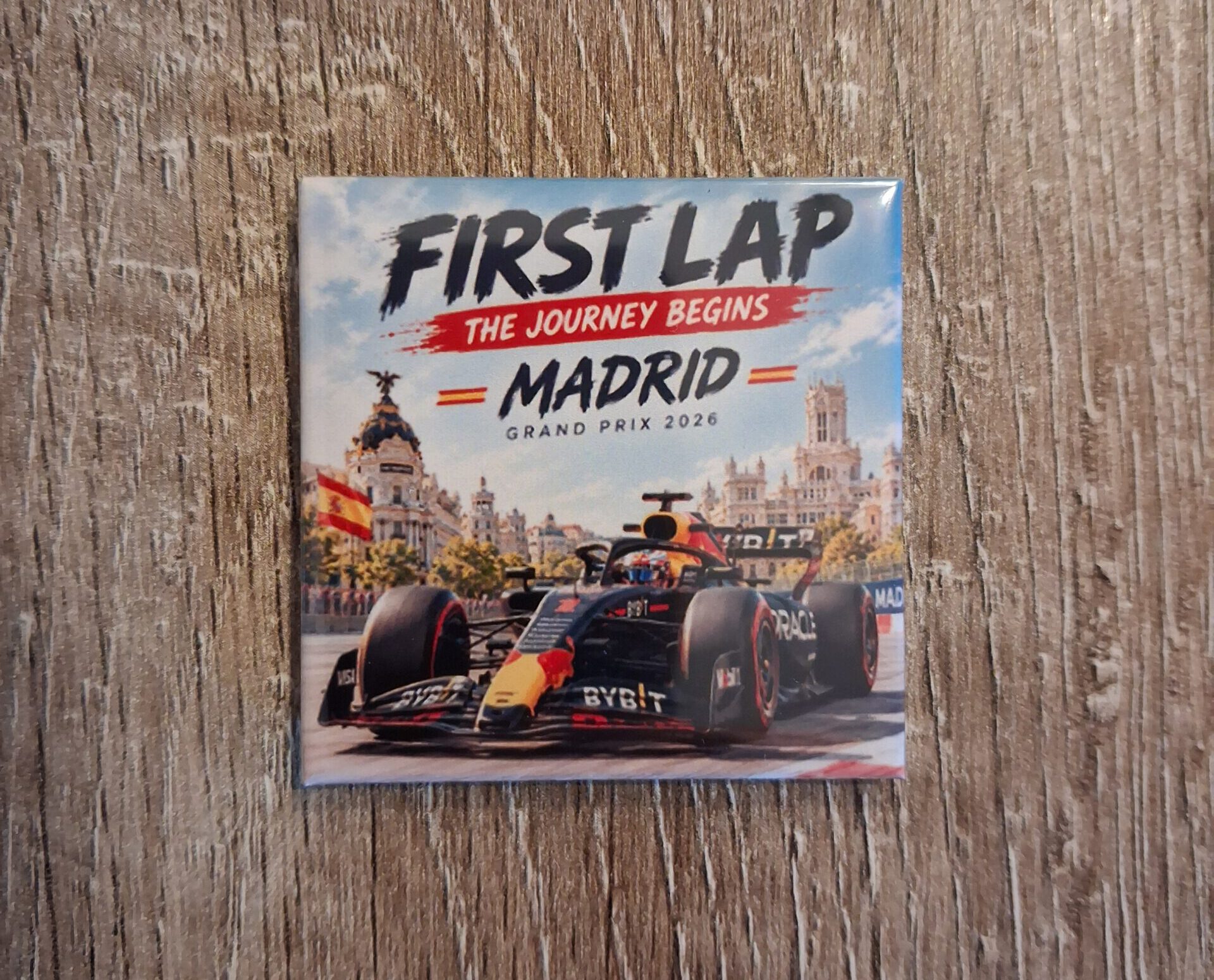 Madrid 2026 Fotomagneet 5x5 cm – First Lap | Formule 1 Spaanse Grand Prix - Afbeelding 2