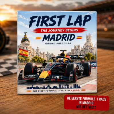 Madrid 2026 Fotomagneet 5x5 cm – First Lap | Formule 1 Spaanse Grand Prix